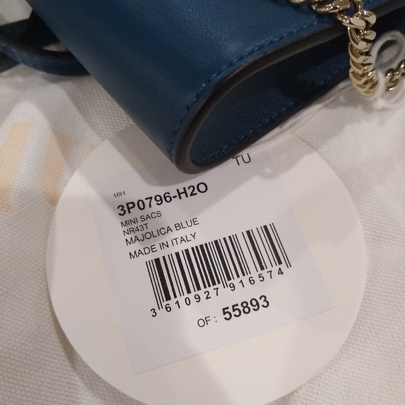 NEW Chloé Faye Wallet On Chain-Majolica Blue - Picture 8 of 8